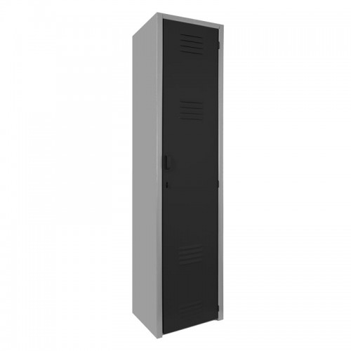 Locker metálico dual grande - 1 puerta negro